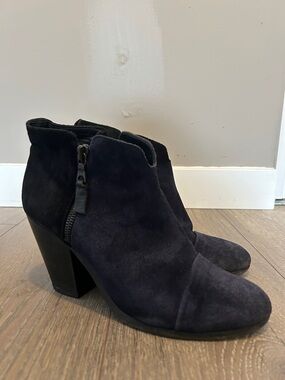 rag & bone suede booties | Navy